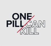 Une pilule peut tuer Noir avec ligne rouge