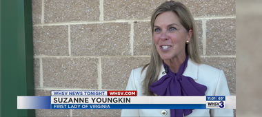 La Première dame sur WHSV3 pour parler aux élèves de l'initiative "It Only Takes One" (Il suffit d'une personne).